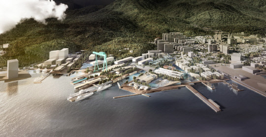 통영 폐조선소 마스터플랜 조감도<LH 제공>